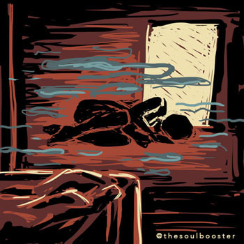 Depression - Expressionist illustration by The Soul Booster - Psychotherapist